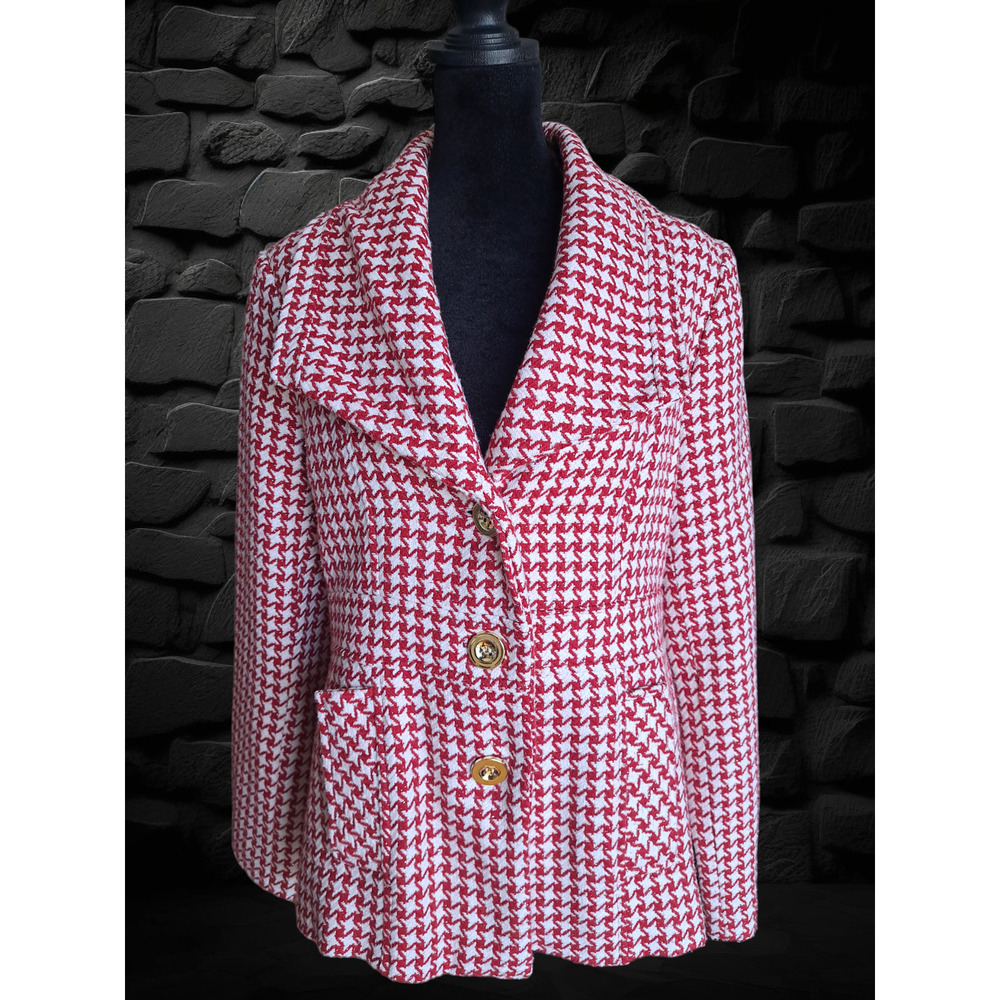 Robert Louis Vintage Tweed Houndstooth Blazer Jacket